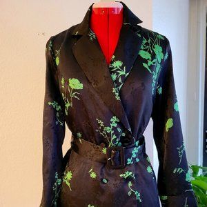 Zara Jacquard Wrap Blouse